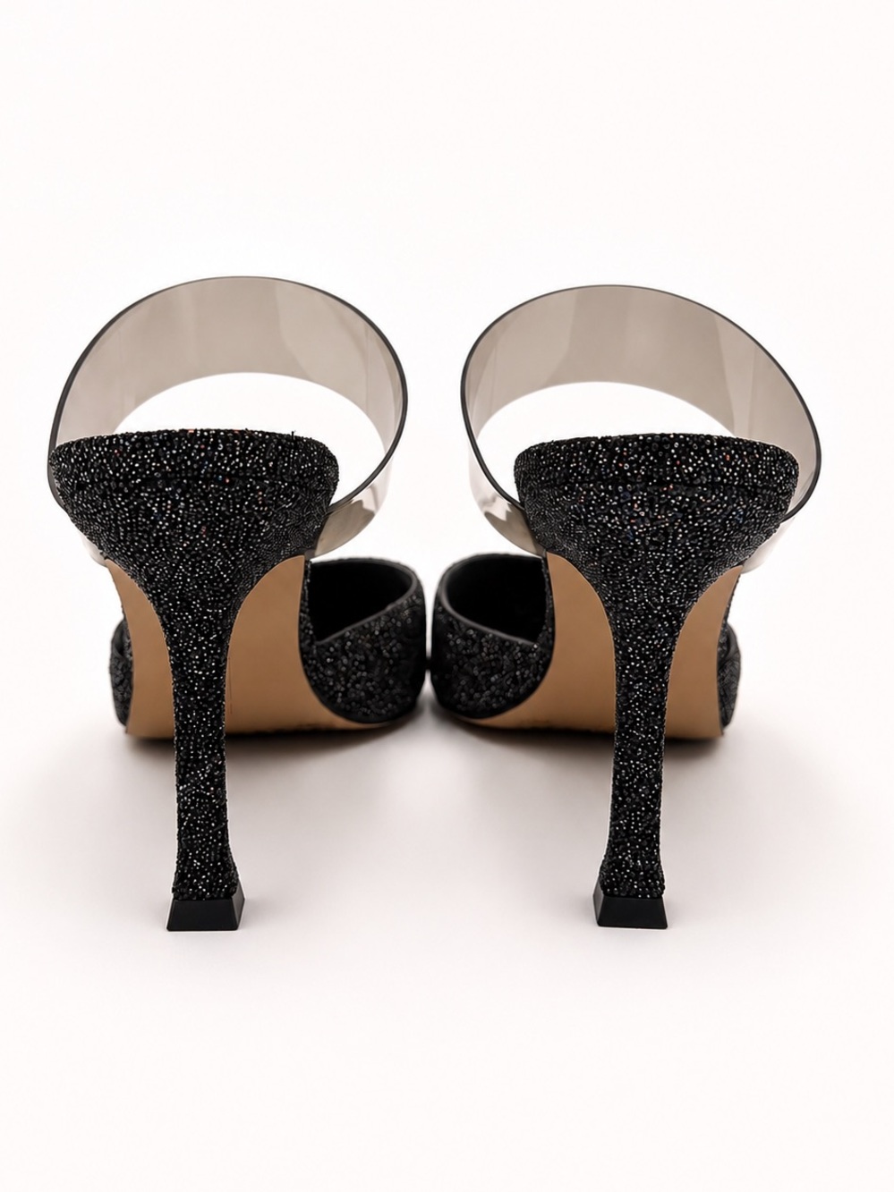 Vince Camuto • Kempern Heeled Mules in Black Diamond Leather - Picture 6 of 10